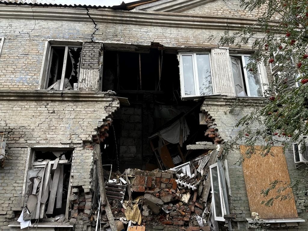 Наслідки ракетного обстрілу Покровська 13 жовтня