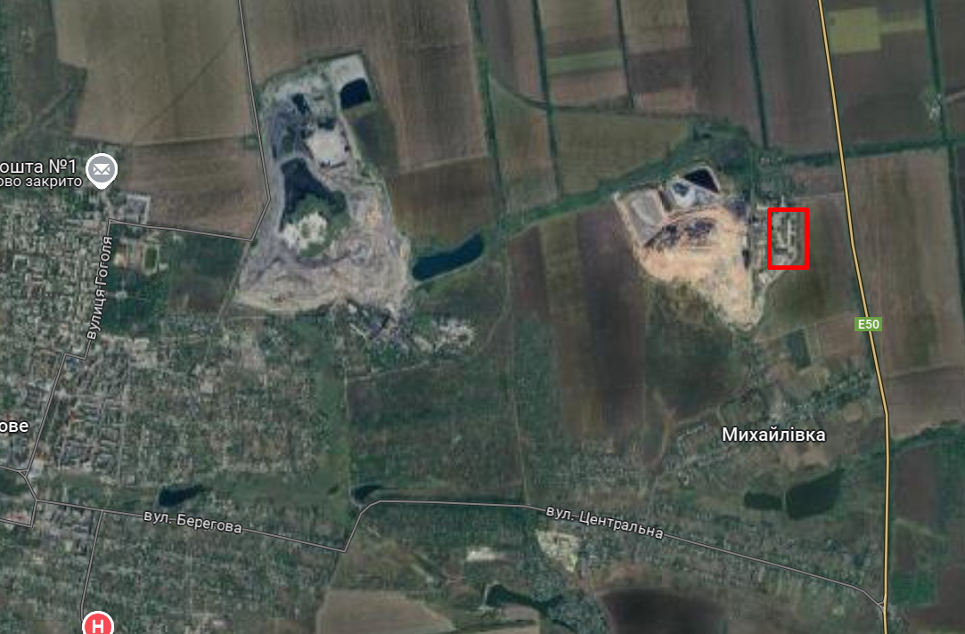 Місце на карті де росіяни встановили свій прапор